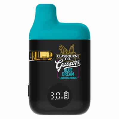 Gassers Blue Dream 0.95 g liquid diamonds all-in-one vape by Claybourne