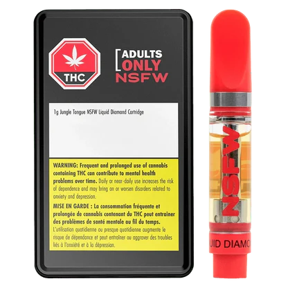 Jungle Tongue NSFW Liquid Diamond one gram indica cartridge by Adults Only